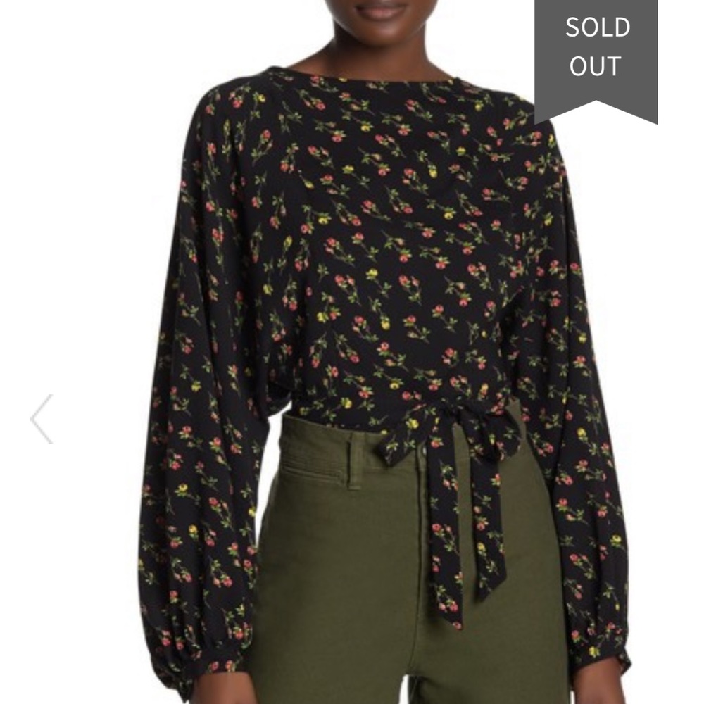 LPA Floral Tie Top